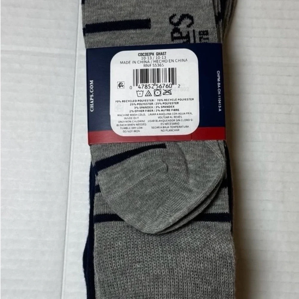 Chaps Classic Dress Dot Crew Socks & Chaps Classic Dress Ribbed Crew Socks 3pk